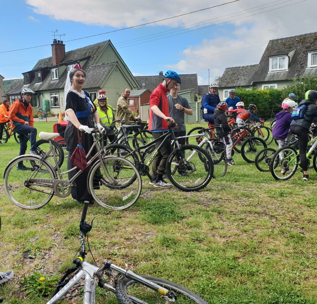 Community cycling event at Penpont.