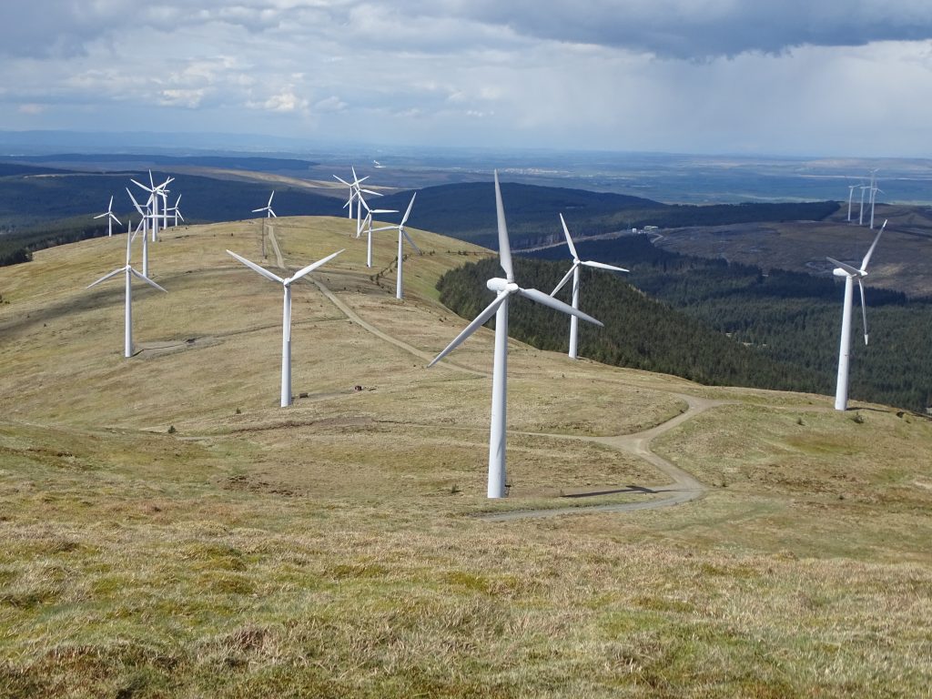 Windy Standard windfarm in East Ayrshire.