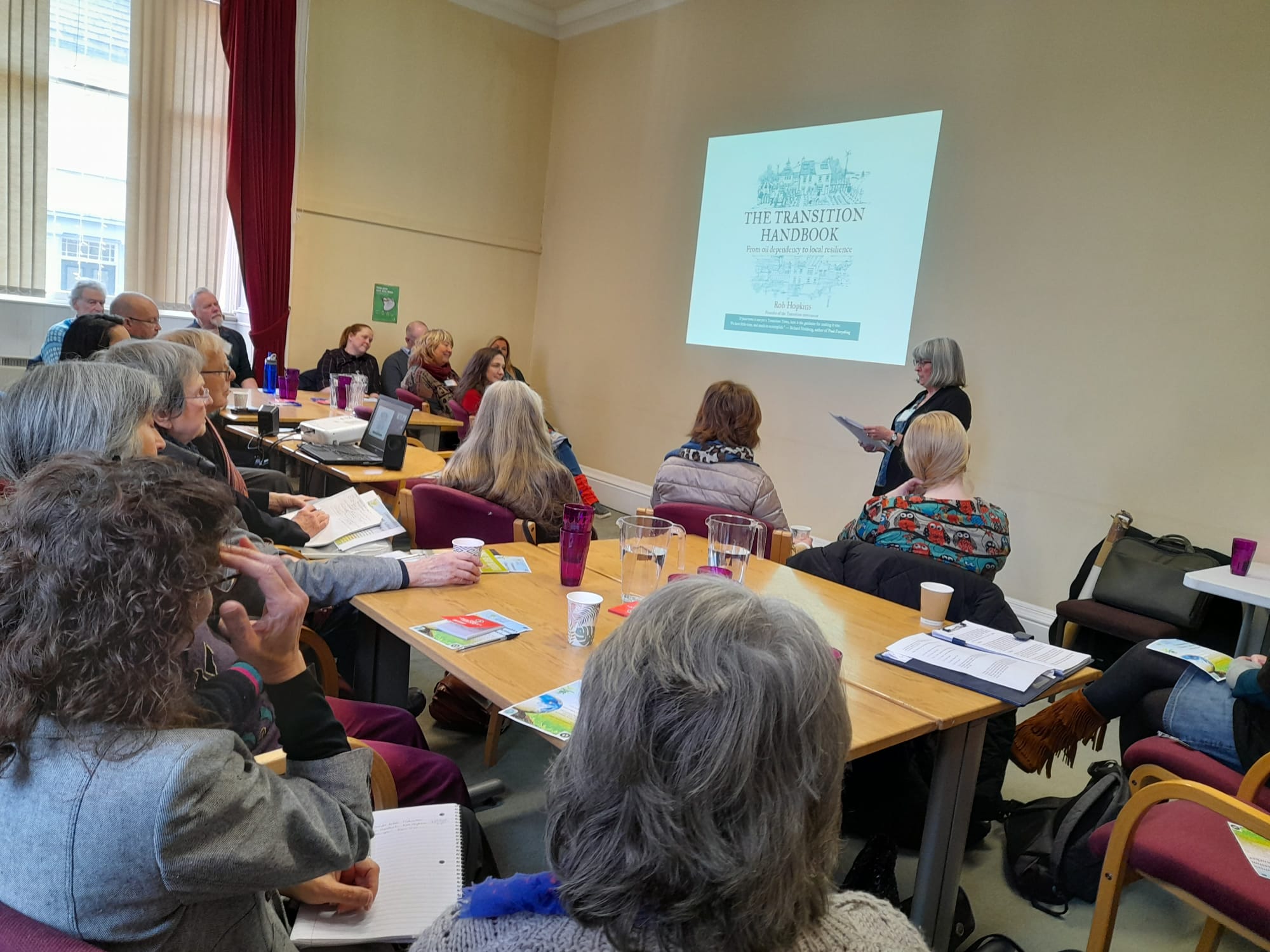 Attendees listening to speakers' presentations at the Biosphere's Climate Action Networker in Newton Stewart